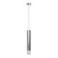 Lampadario a sospensione con filo TUBI 1xGU10/8W/230V cromo lucido