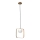 Lampadario a sospensione con filo TULA 1xG9/28W/230V quadrato oro