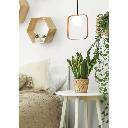 Lampadario a sospensione con filo TULA 1xG9/28W/230V quadrato oro