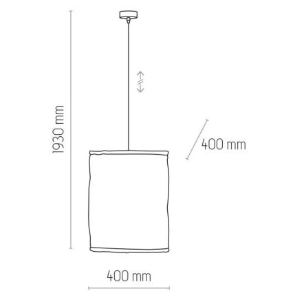 Lampadario a sospensione con filo TULUM 1xE27/15W/230V