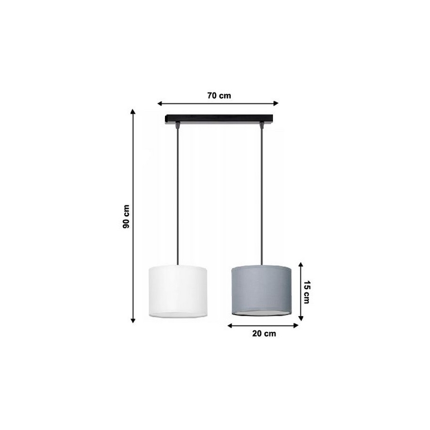 Lampadario a sospensione con filo TUZ 2xE27/60W/230V