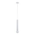 Lampadario a sospensione con filo TWISTER 1xE27/60W/230V bianco