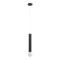 Lampadario a sospensione con filo TWISTER 1xE27/60W/230V nero