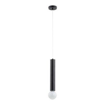 Lampadario a sospensione con filo TWISTER 1xE27/60W/230V nero