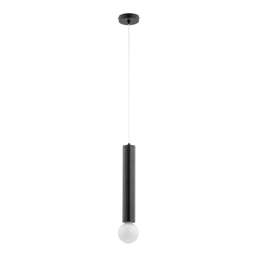 Lampadario a sospensione con filo TWISTER 1xE27/60W/230V nero