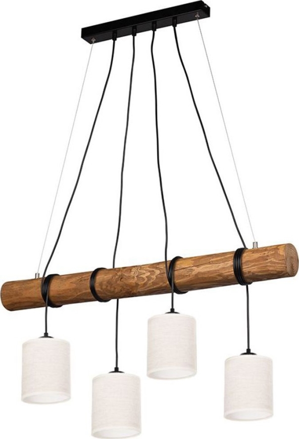 Lampadario a sospensione con filo ULMO 4xE27/25W/230V pino