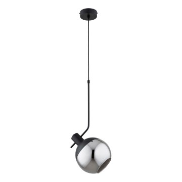 Lampadario a sospensione con filo VELTO 1xE27/15W/230V nero/fumé