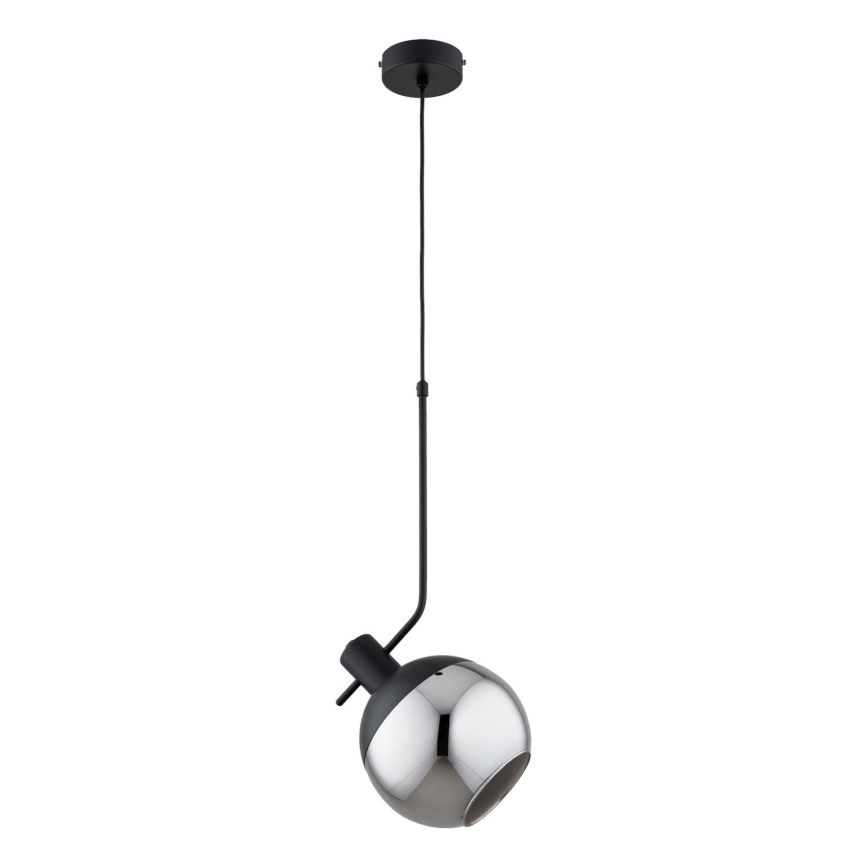 Lampadario a sospensione con filo VELTO 1xE27/15W/230V nero/fumé