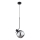 Lampadario a sospensione con filo VELTO 1xE27/15W/230V nero/fumé