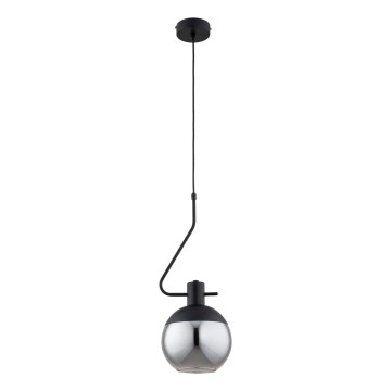 Lampadario a sospensione con filo VELTO ENIGMA 1xE27/15W/230V nero/fumé