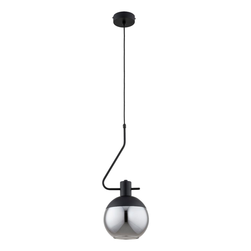 Lampadario a sospensione con filo VELTO ENIGMA 1xE27/15W/230V nero/fumé
