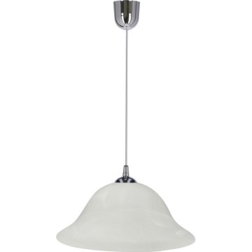 Lampadario a sospensione con filo VERA 1xE27/60W/230V cromo lucido/bianco