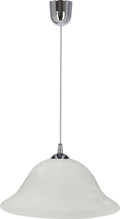 Lampadario a sospensione con filo VERA 1xE27/60W/230V cromo lucido/bianco