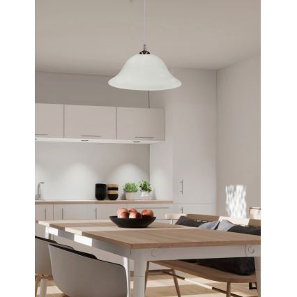 Lampadario a sospensione con filo VERA 1xE27/60W/230V rame/bianco