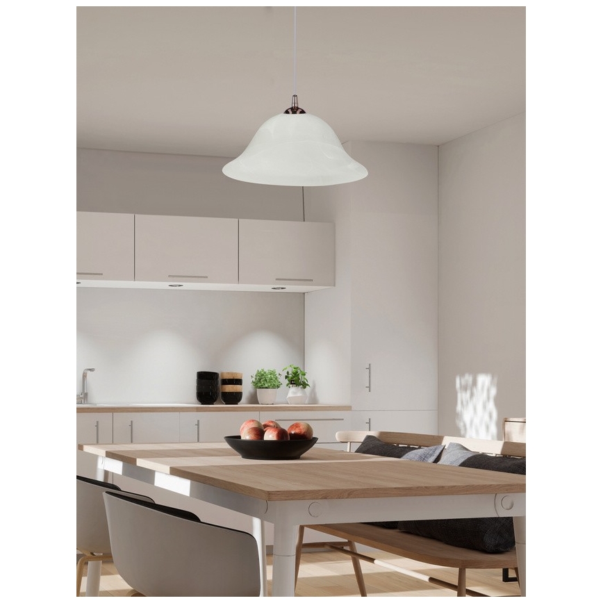 Lampadario a sospensione con filo VERA 1xE27/60W/230V rame/bianco