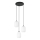 Lampadario a sospensione con filo VERDI 3xE27/15W/230V diametro 30 cm nero/bianco