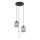 Lampadario a sospensione con filo VERDI 3xE27/15W/230V diametro 30 cm nero/grigio/bianco