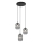 Lampadario a sospensione con filo VERDI 3xE27/15W/230V diametro 30 cm nero/grigio