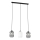 Lampadario a sospensione con filo VERDI 3xE27/15W/230V nero/grigio/bianco