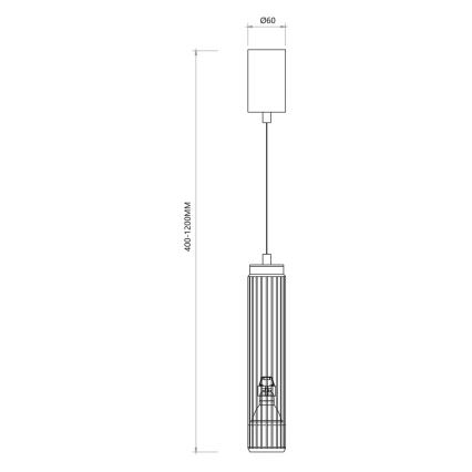 Lampadario a sospensione con filo VERTICAL 1xGU10/8W/230V bianco