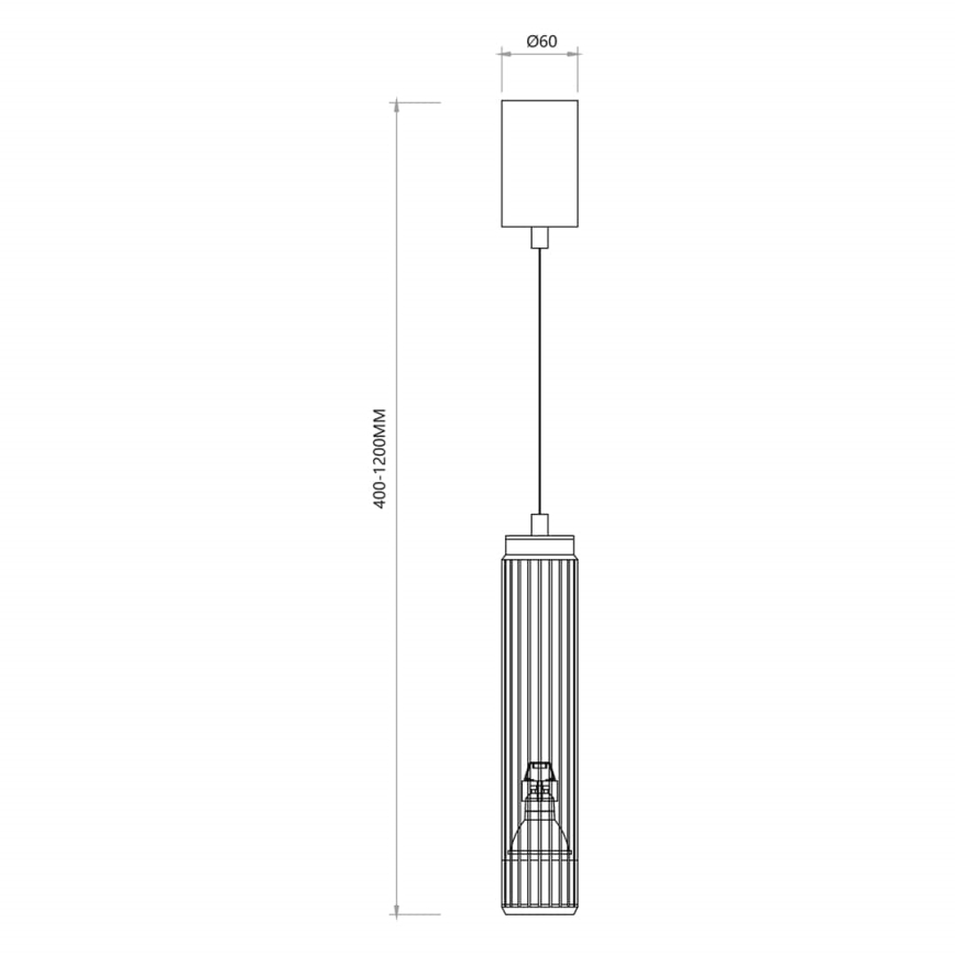 Lampadario a sospensione con filo VERTICAL 1xGU10/8W/230V bianco