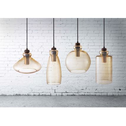 Lampadario a sospensione con filo VETRO 1xE27/60W/230V
