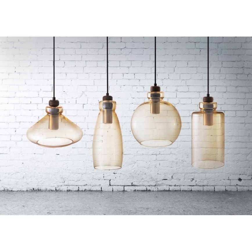 Lampadario a sospensione con filo VETRO 1xE27/60W/230V