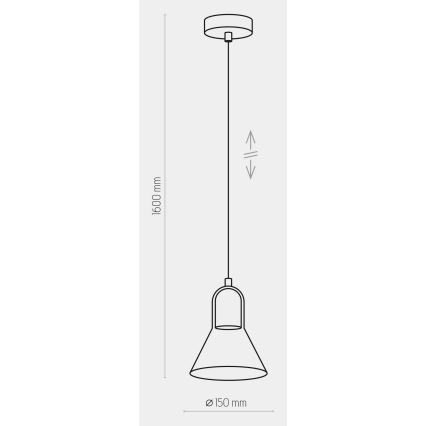 Lampadario a sospensione con filo VICHY 1xGU10/10W/230V