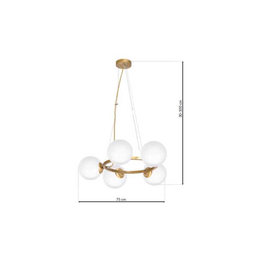 Lampadario a sospensione con filo VIENNA 5xE14/40W/230V