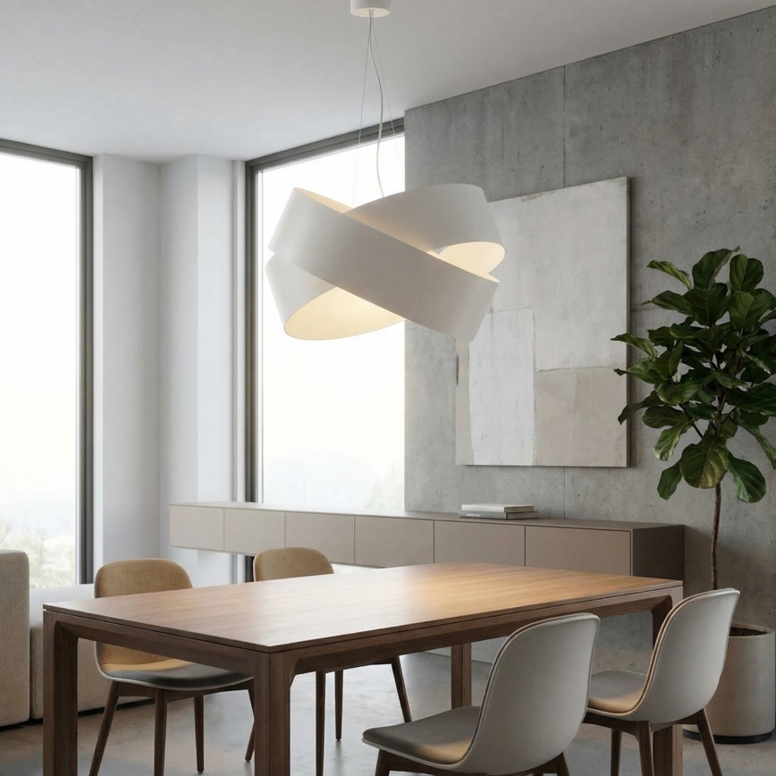 Lampadario a sospensione con filo VIENO 3xE27/15W/230V bianco