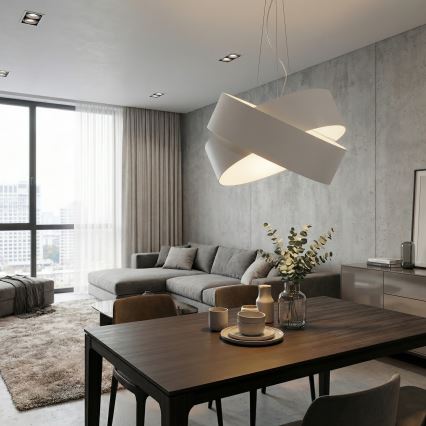 Lampadario a sospensione con filo VIENO 3xE27/15W/230V bianco