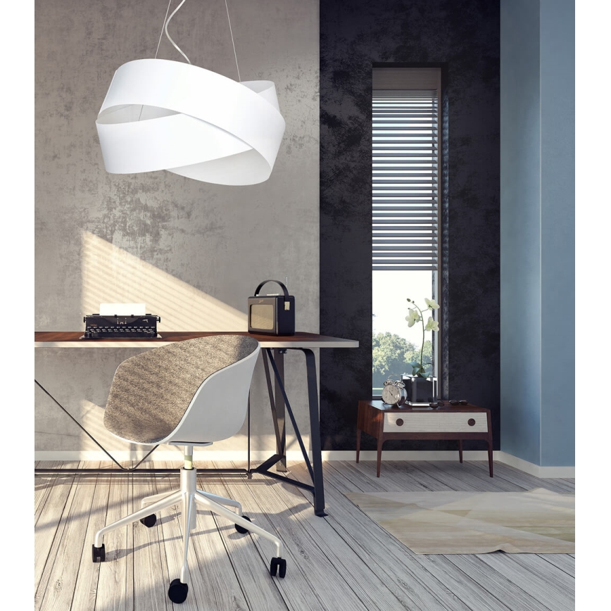 Lampadario a sospensione con filo VIENO 3xE27/15W/230V bianco