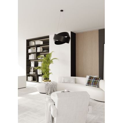 Lampadario a sospensione con filo VIENO 3xE27/15W/230V nero