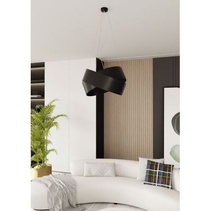 Lampadario a sospensione con filo VIENO 3xE27/15W/230V nero
