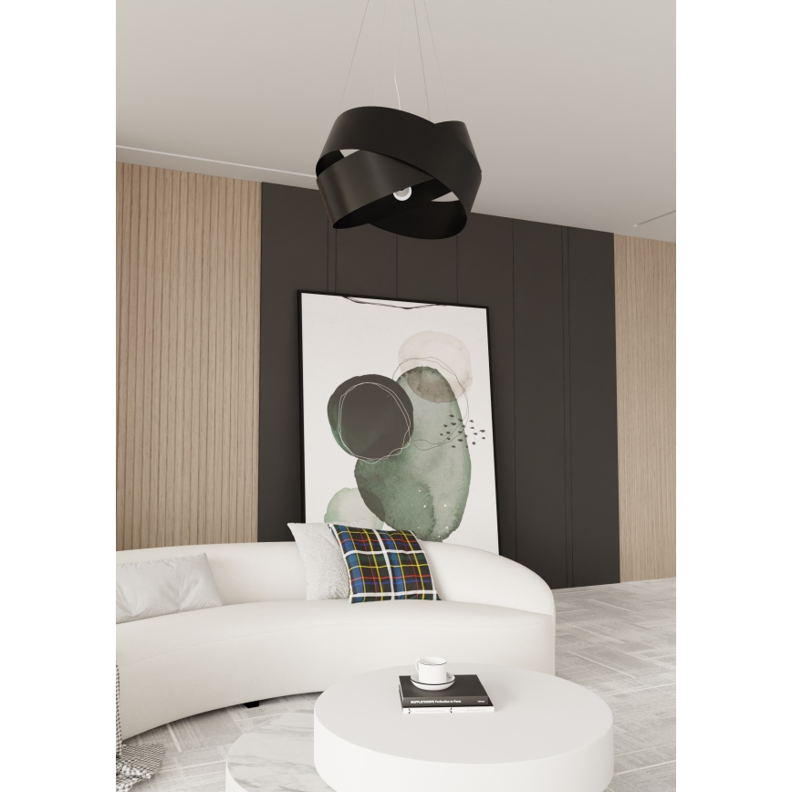 Lampadario a sospensione con filo VIENO 3xE27/15W/230V nero