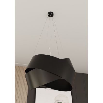 Lampadario a sospensione con filo VIENO 3xE27/15W/230V nero