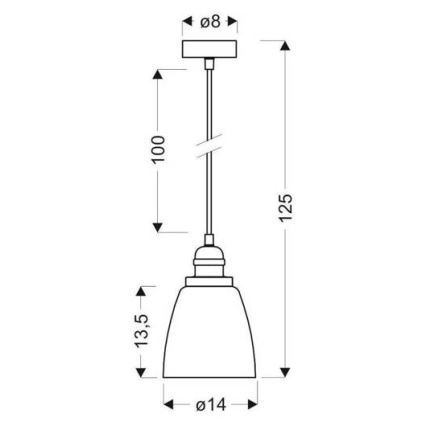 Lampadario a sospensione con filo VOICE 1xE27/40W/230V
