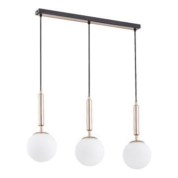 Lampadario a sospensione con filo VOLDA 3xE14/40W/230V ottone