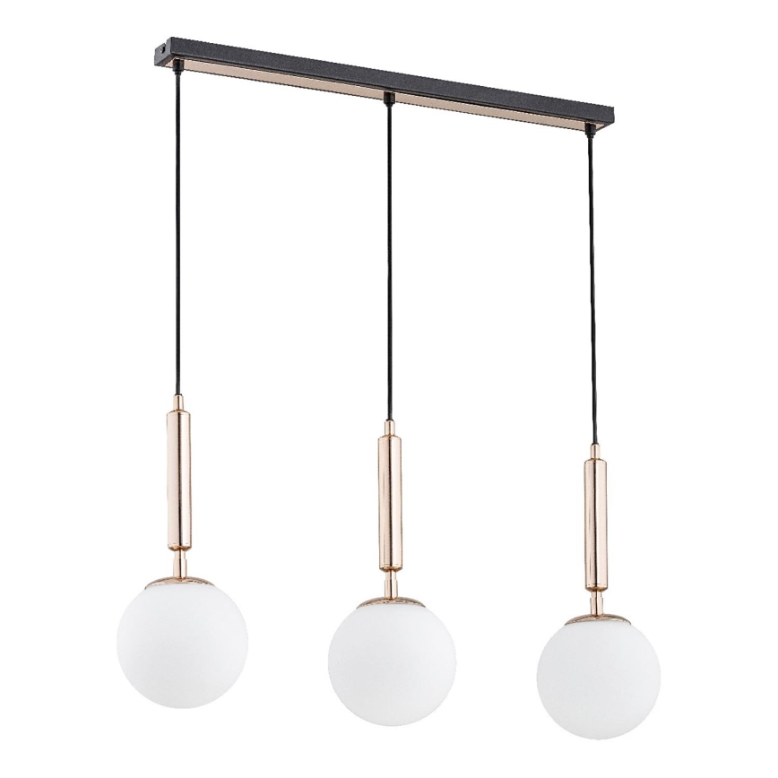 Lampadario a sospensione con filo VOLDA 3xE14/40W/230V ottone