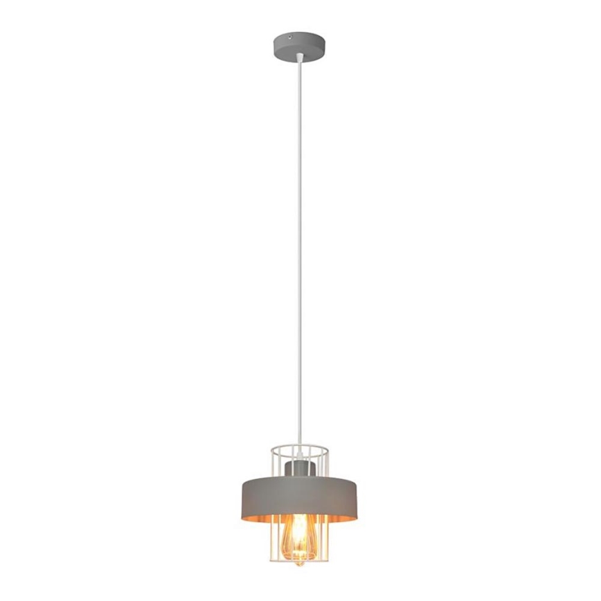 Lampadario a sospensione con filo VOLTA 1xE27/15W/230V grigio
