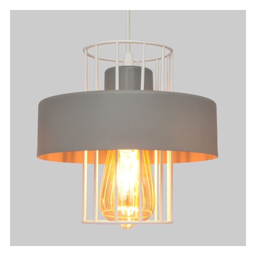 Lampadario a sospensione con filo VOLTA 1xE27/15W/230V grigio