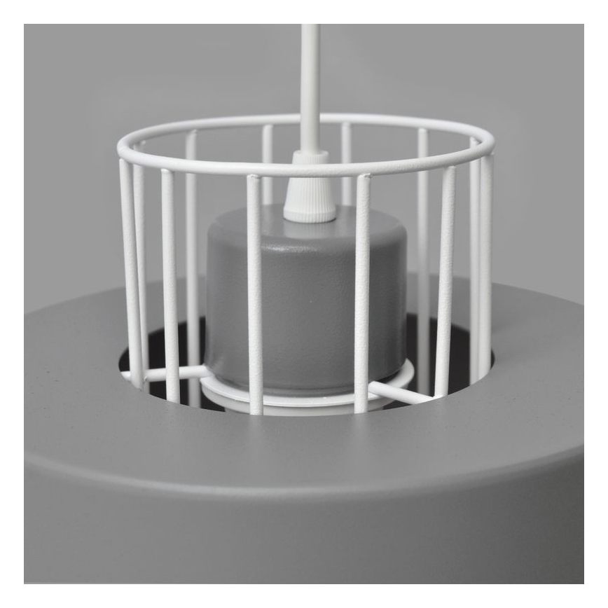 Lampadario a sospensione con filo VOLTA 1xE27/15W/230V grigio