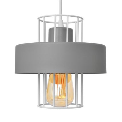 Lampadario a sospensione con filo VOLTA 1xE27/15W/230V grigio