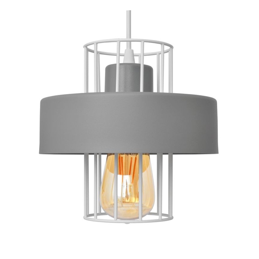Lampadario a sospensione con filo VOLTA 1xE27/15W/230V grigio