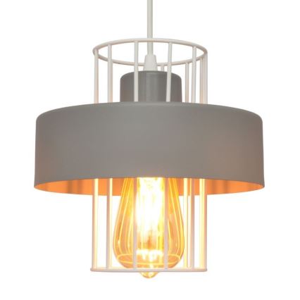 Lampadario a sospensione con filo VOLTA 1xE27/15W/230V grigio