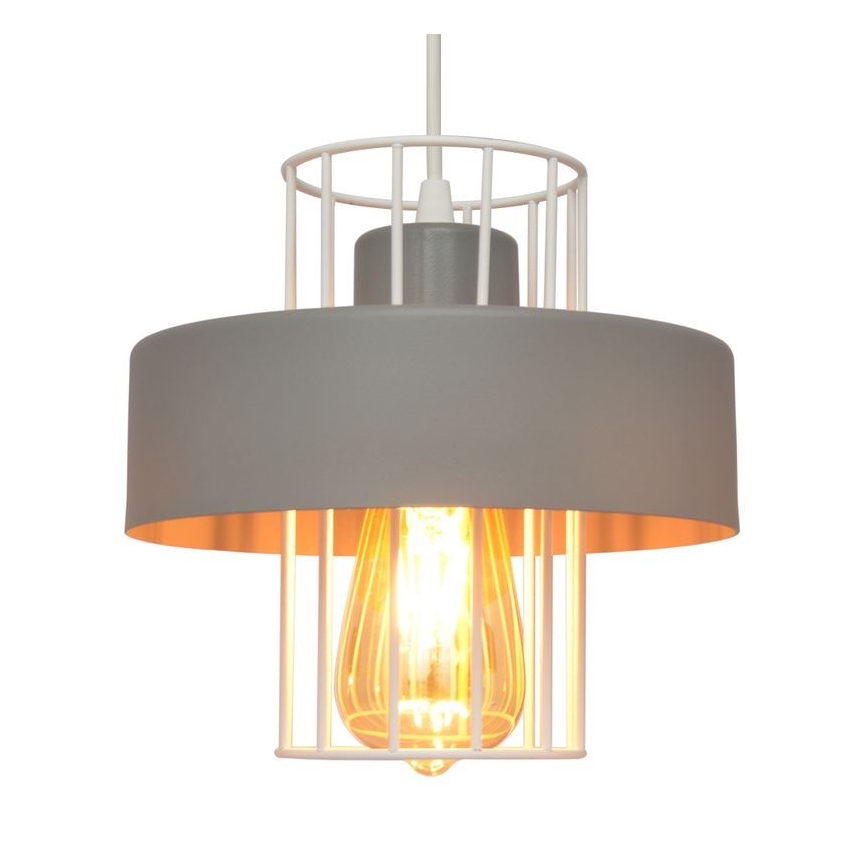 Lampadario a sospensione con filo VOLTA 1xE27/15W/230V grigio