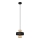 Lampadario a sospensione con filo VOLTA 1xE27/15W/230V nero/oro