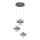 Lampadario a sospensione con filo VOLTA 3xE27/15W/230V diametro 42 cm grigio