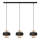 Lampadario a sospensione con filo VOLTA 3xE27/15W/230V nero/oro