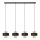 Lampadario a sospensione con filo VOLTA 4xE27/15W/230V nero/oro